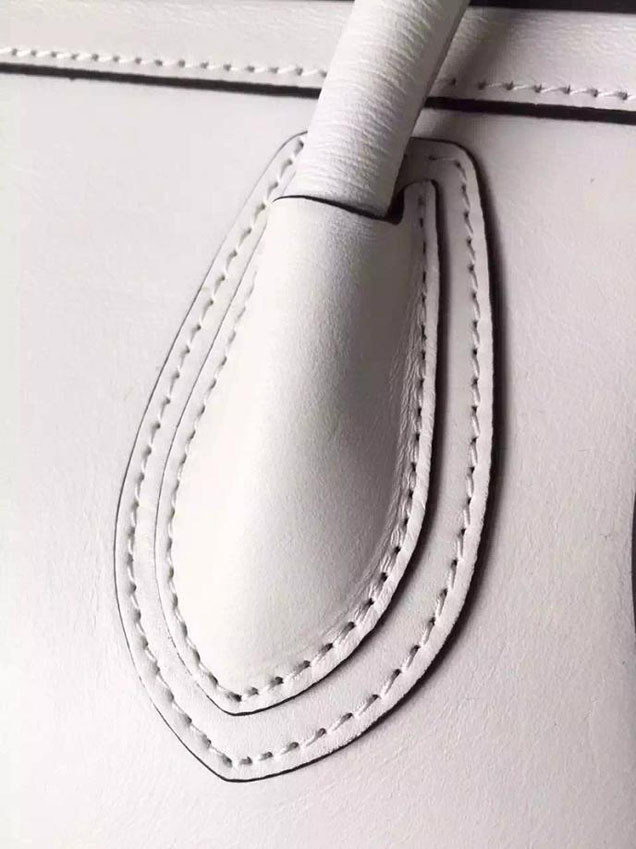 Celine Micro Luggage Bag Smooth Calfskin Fall Winter 2015 Collection White Calf