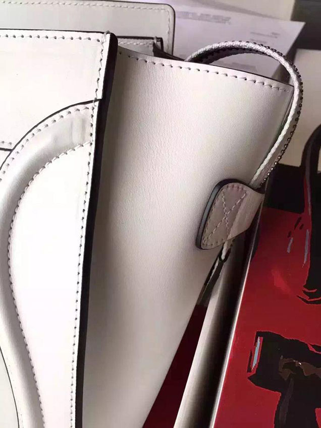 Celine Micro Luggage Bag Smooth Calfskin Fall Winter 2015 Collection White Calf