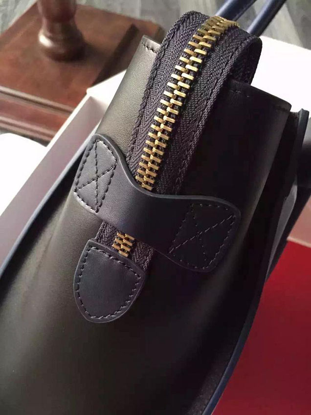 Celine Micro Luggage Bag Grained Calfskin Fall Winter 2015 Collection Multicolor Midnight Blue Light Blue