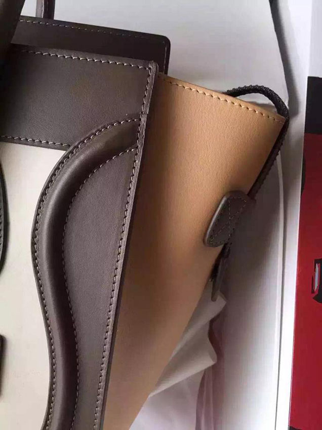 Celine Micro Luggage Bag Grained Calfskin Fall Winter 2015 Collection Multicolor Off-White Etoupe Yellow