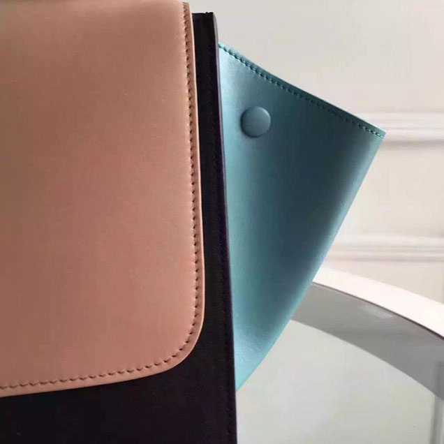 Celine Trapeze Bag Original Smooth Leather Spring Summer 2015 Collection Salmon Tiffany Blue Black