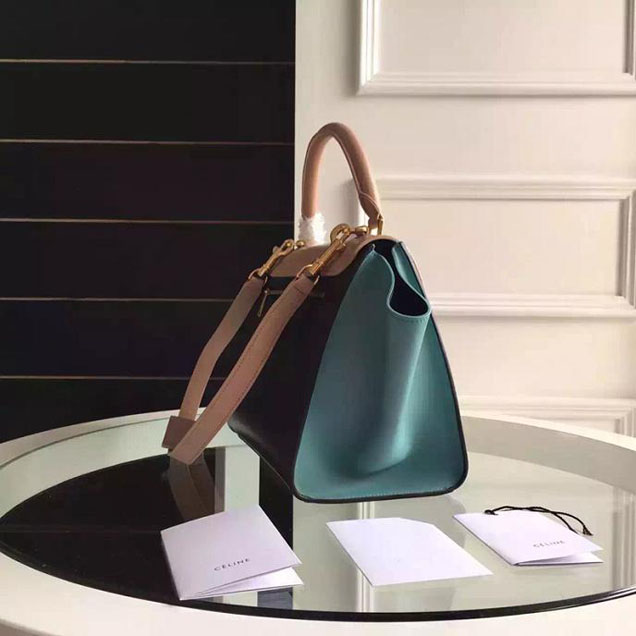 Celine Trapeze Bag Original Smooth Leather Spring Summer 2015 Collection Salmon Tiffany Blue Black