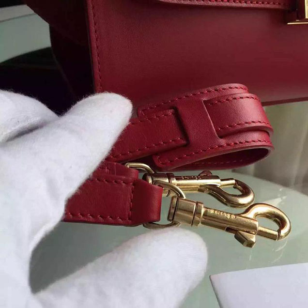 Celine Trapeze Bag Original Smooth Leather Spring Summer 2015 Collection Red Suede