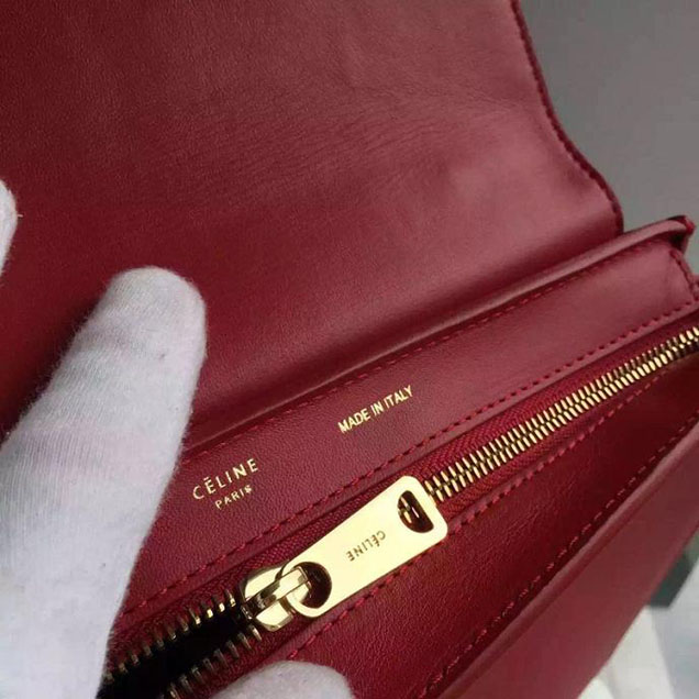 Celine Trapeze Bag Original Smooth Leather Spring Summer 2015 Collection Red Suede