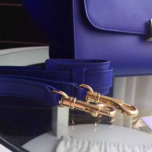 Celine Trapeze Bag Original Smooth Leather Spring Summer 2015 Collection Electric Blue Suede