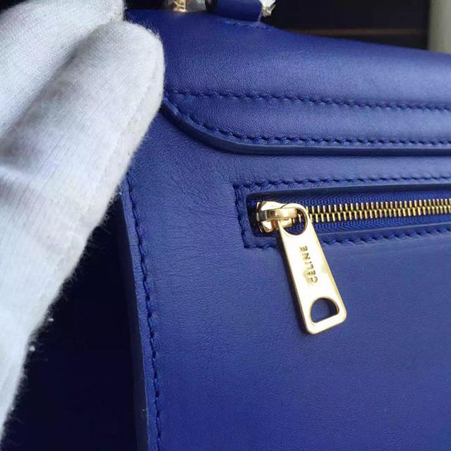 Celine Trapeze Bag Original Smooth Leather Spring Summer 2015 Collection Electric Blue Suede