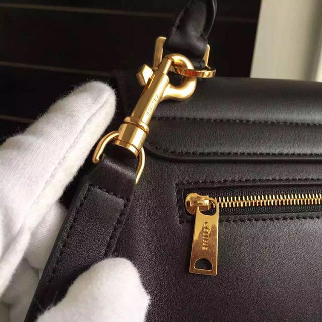 Celine Trapeze Bag Original Smooth Leather Spring Summer 2015 Collection Black Black Suede