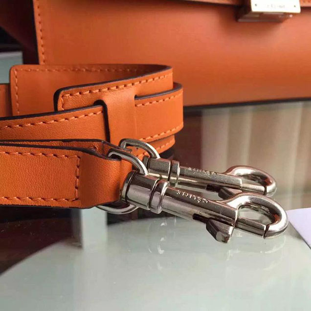 Celine Trapeze Bag Original Smooth Leather Spring Summer 2015 Collection Orange Suede