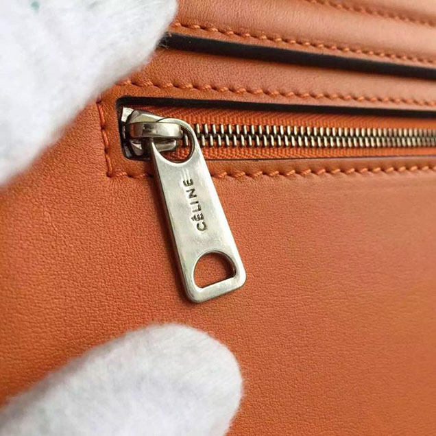 Celine Trapeze Bag Original Smooth Leather Spring Summer 2015 Collection Orange Suede