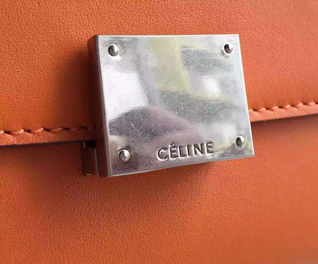 Celine Trapeze Bag Original Smooth Leather Spring Summer 2015 Collection Orange Suede
