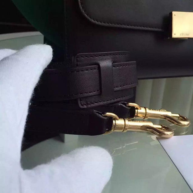 Celine Trapeze Bag Original Smooth Leather Spring Summer 2015 Collection Black Green Suede