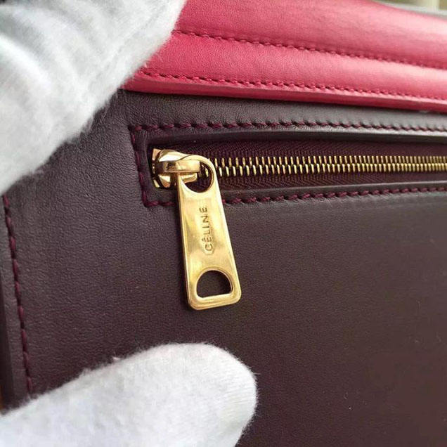 Celine Trapeze Bag Original Smooth Leather Spring Summer 2015 Collection Fuschia Brown Orange