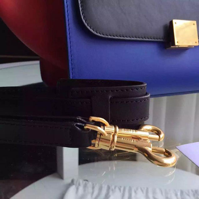 Celine Trapeze Bag Original Smooth Leather Spring Summer 2015 Collection Black Electric Blue Red