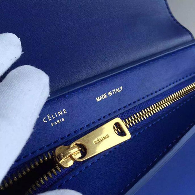 Celine Trapeze Bag Original Smooth Leather Spring Summer 2015 Collection Black Electric Blue Red