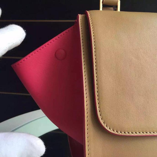 Celine Trapeze Bag Original Smooth Leather Spring Summer 2015 Collection Beige Fuschia Pink Suede