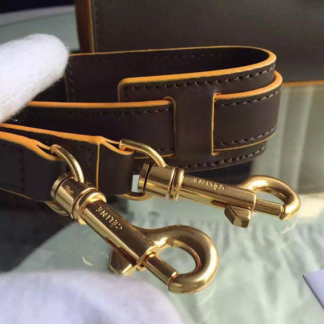 Celine Trapeze Bag Original Smooth Leather Spring Summer 2015 Collection Grey Yellow Suede