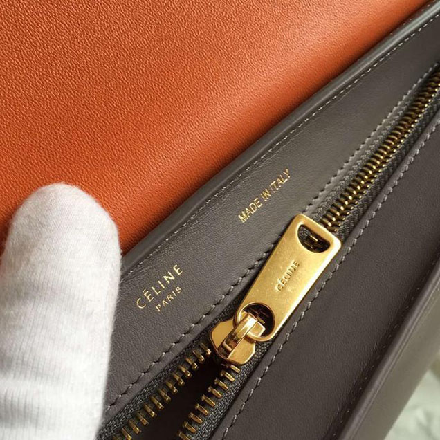 Celine Trapeze Bag Original Smooth Leather Spring Summer 2015 Collection Orange Black Grey