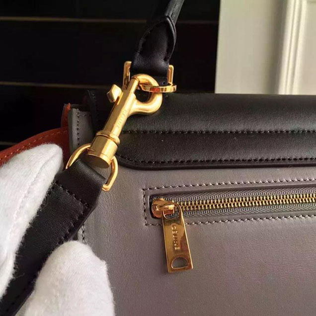Celine Trapeze Bag Original Smooth Leather Spring Summer 2015 Collection Orange Black Grey