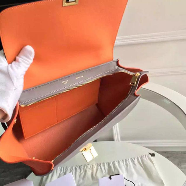Celine Trapeze Bag Original Smooth Leather Spring Summer 2015 Collection Orange Black Grey