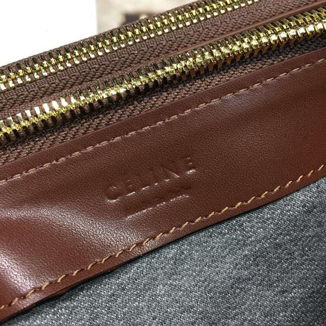 Celine Trio Crossbody Bag Small Grained Leather Pre-Fall Winter 2015 Collection Brown