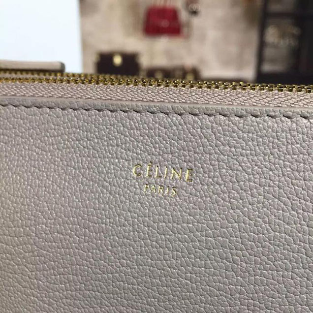 Celine Trio Crossbody Bag Small Grained Leather Pre-Fall Winter 2015 Collection Beige