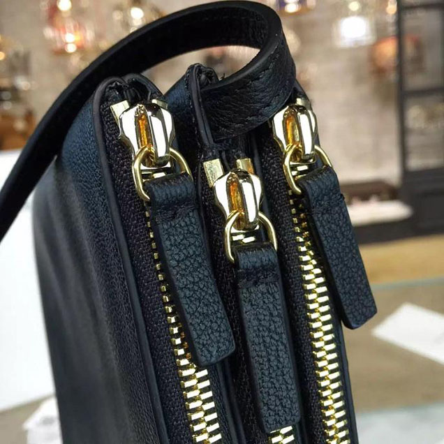 Celine Trio Crossbody Bag Small Grained Leather Pre-Fall Winter 2015 Collection Black