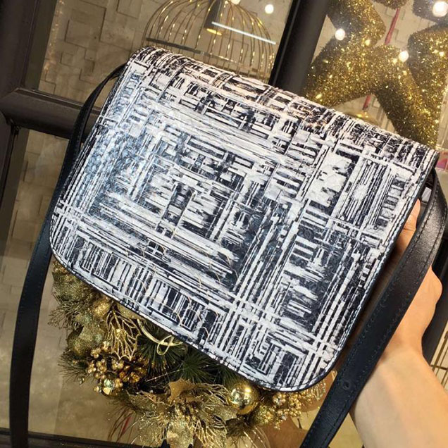 Celine Watersnake Medium Classic Box Bag Pre-Fall Winter 2016 Collection Black White