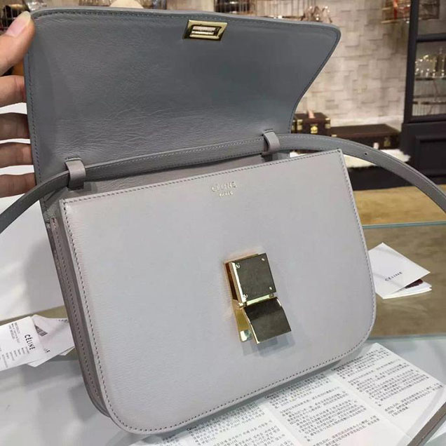 Celine Box Crossbody Bag Smooth Leather Pre-Fall Winter 2015 Collection Beige