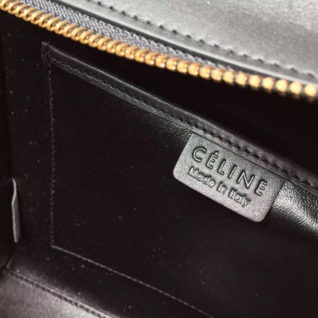 Celine Nano Luggage Bag Original Leather Fall Winter 2016 Collection Multicolor Stitching Black