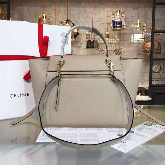 Celine Belt Top Handle Mini Bag Grained Calfskin Leather Pre-Fall Winter 2016 Collection Beige