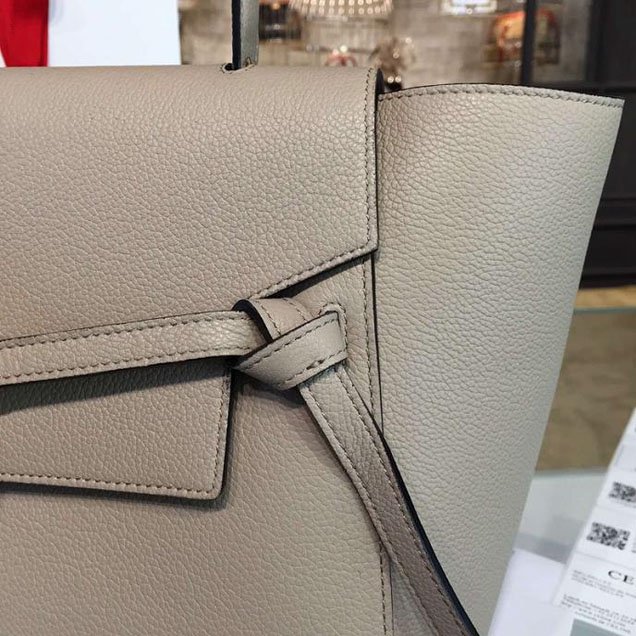 Celine Belt Top Handle Mini Bag Grained Calfskin Leather Pre-Fall Winter 2016 Collection Beige