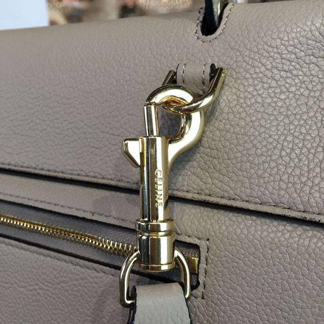 Celine Belt Top Handle Mini Bag Grained Calfskin Leather Pre-Fall Winter 2016 Collection Beige