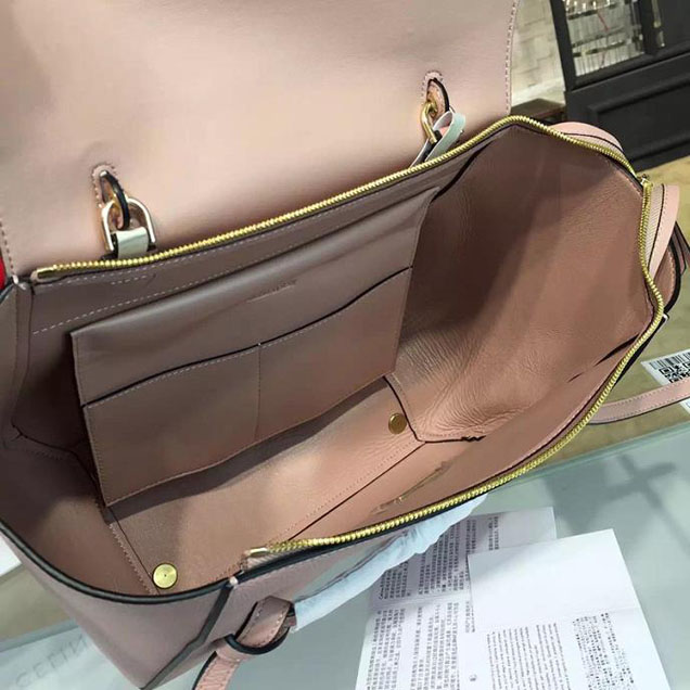 Celine Belt Top Handle Mini Bag Grained Calfskin Leather Pre-Fall Winter 2016 Collection Light Pink
