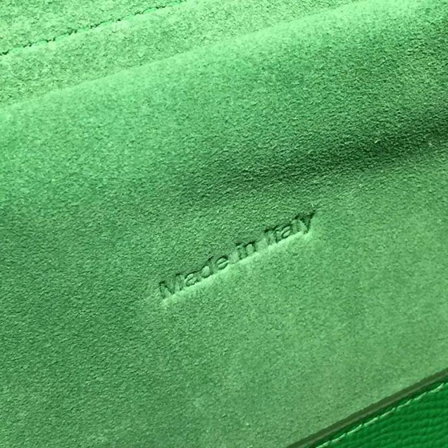 Celine Belt Top Handle Mini Bag Grained Calfskin Leather Pre-Fall Winter 2016 Collection Green