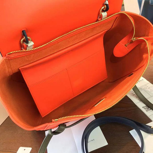 Celine Belt Top Handle Mini Bag Grained Calfskin Leather Pre-Fall Winter 2016 Collection Red Navy Blue Grey