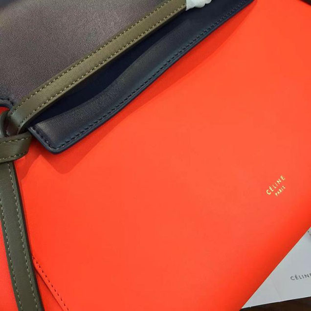 Celine Belt Top Handle Mini Bag Grained Calfskin Leather Pre-Fall Winter 2016 Collection Red Navy Blue Grey