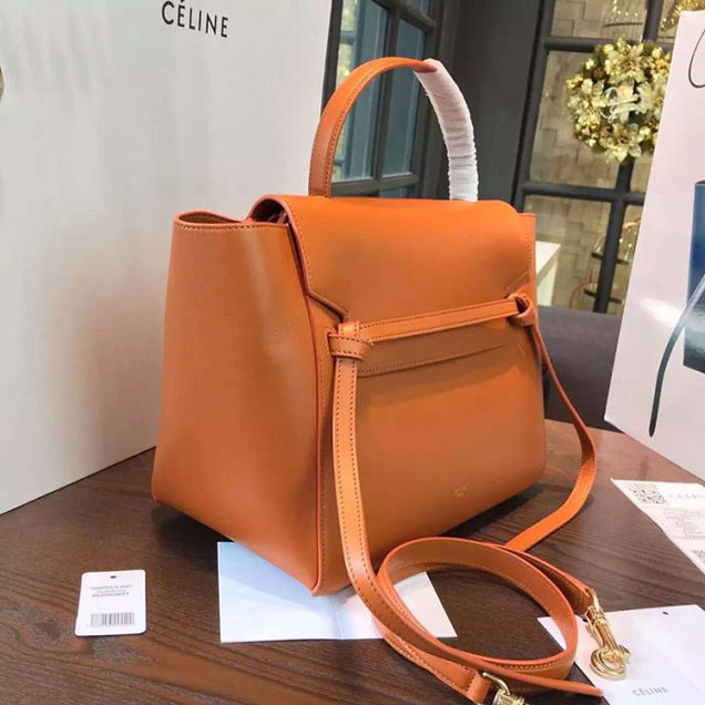 Celine Belt Top Handle Mini Bag Smooth Calfskin Leather Pre-Fall Winter 2016 Collection Tan