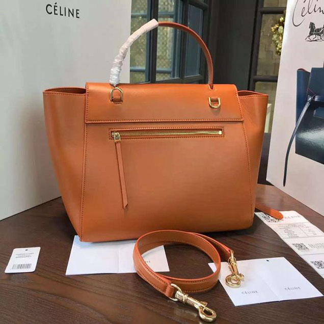 Celine Belt Top Handle Mini Bag Smooth Calfskin Leather Pre-Fall Winter 2016 Collection Tan