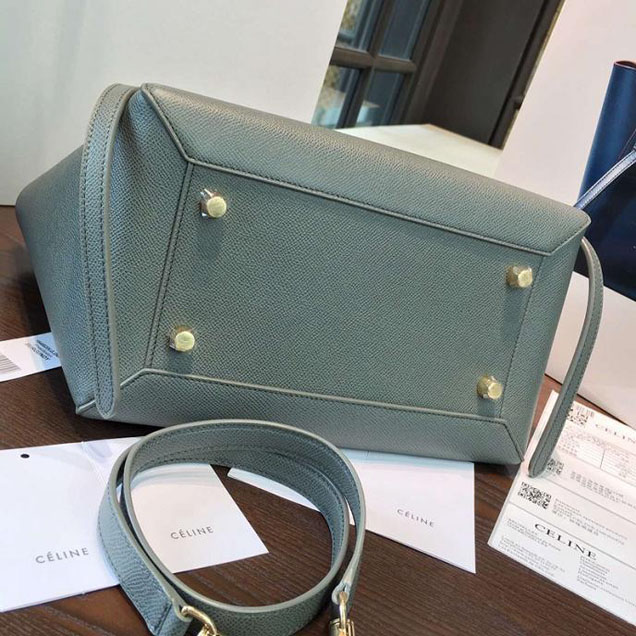 Celine Belt Top Handle Mini Bag Grained Calfskin Leather Pre-Fall Winter 2016 Collection Light Blue