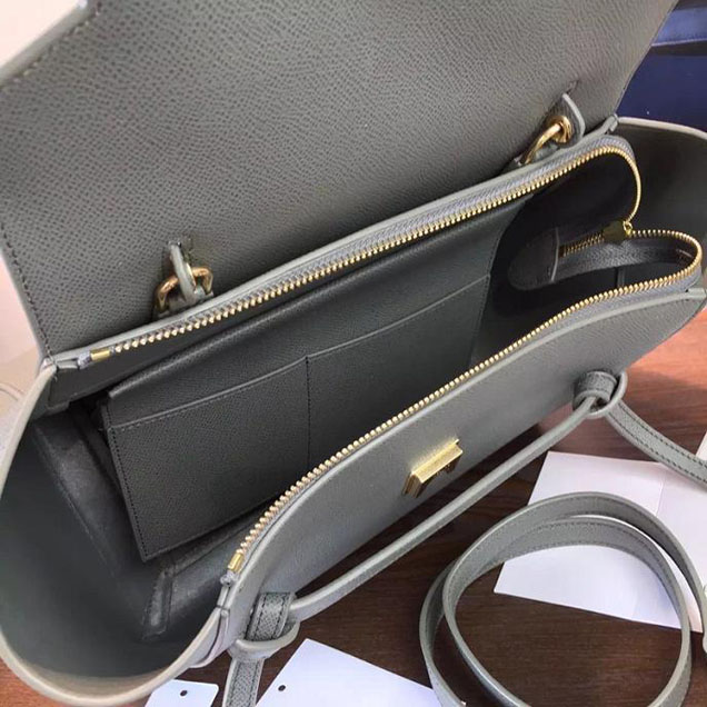 Celine Belt Top Handle Mini Bag Grained Calfskin Leather Pre-Fall Winter 2016 Collection Light Blue