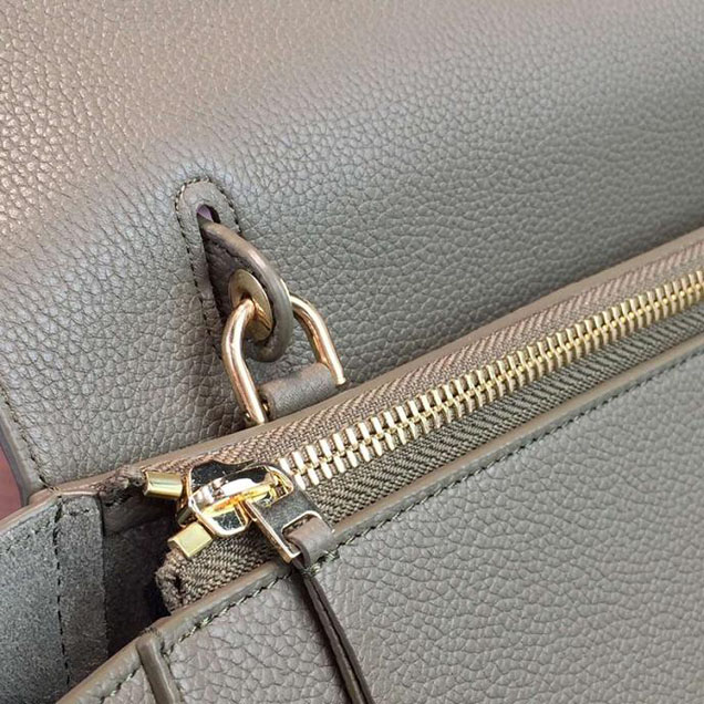 Celine Belt Top Handle Mini Bag Grained Calfskin Leather Pre-Fall Winter 2016 Collection Gray