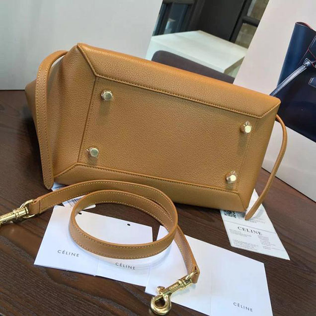 Celine Belt Top Handle Mini Bag Grained Calfskin Leather Pre-Fall Winter 2016 Collection Tan