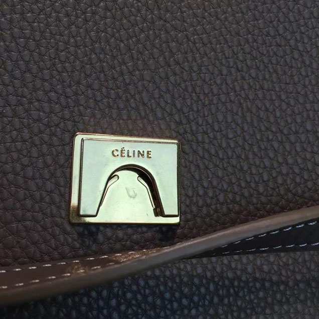 Celine Belt Top Handle Mini Bag Grained Calfskin Leather Pre-Fall Winter 2016 Collection Grey