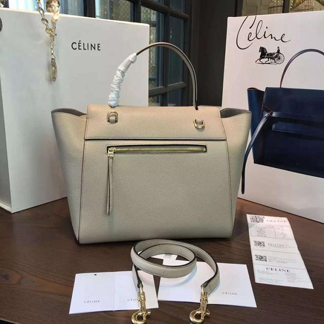 Celine Belt Top Handle Mini Bag Grained Calfskin Leather Pre-Fall Winter 2016 Collection Sand