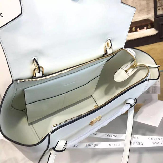 Celine Belt Top Handle Mini Bag Smooth Calfskin Leather Pre-Fall Winter 2016 Collection White