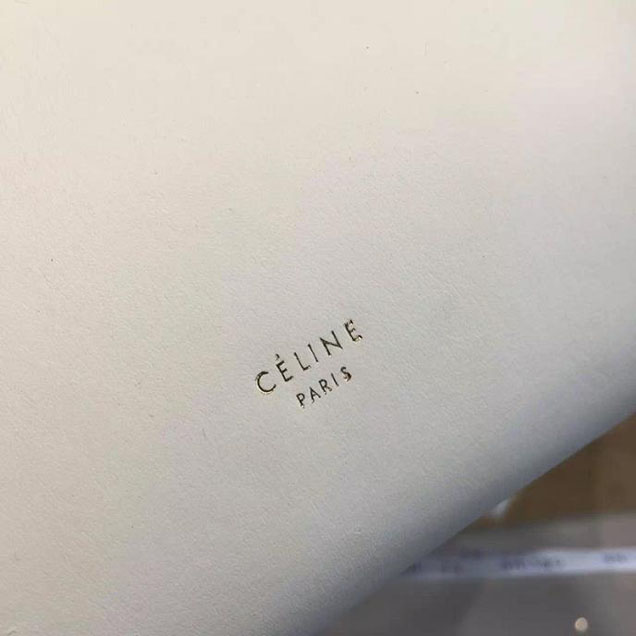 Celine Belt Top Handle Mini Bag Smooth Calfskin Leather Pre-Fall Winter 2016 Collection White