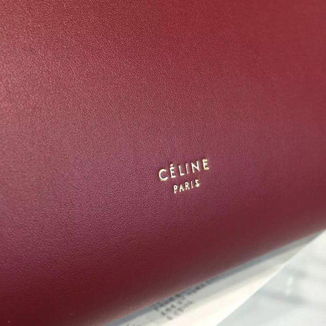 Celine Belt Top Handle Mini Bag Smooth Calfskin Leather Pre-Fall Winter 2016 Collection Burgundy Navy Blue