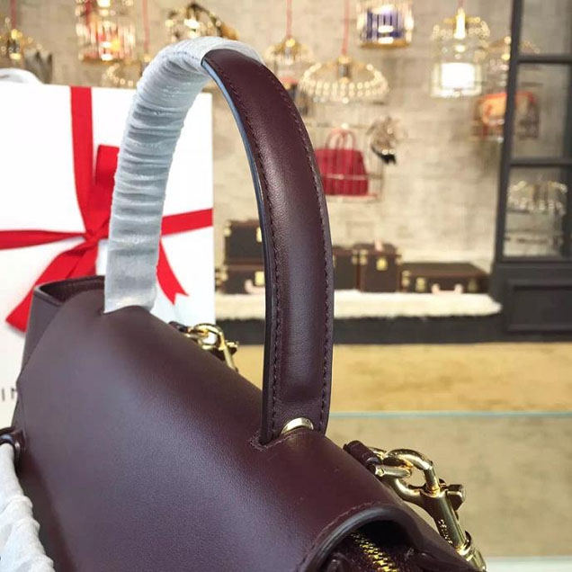 Celine Belt Top Handle Mini Bag Smooth Calfskin Leather Pre-Fall Winter 2016 Collection Burgundy