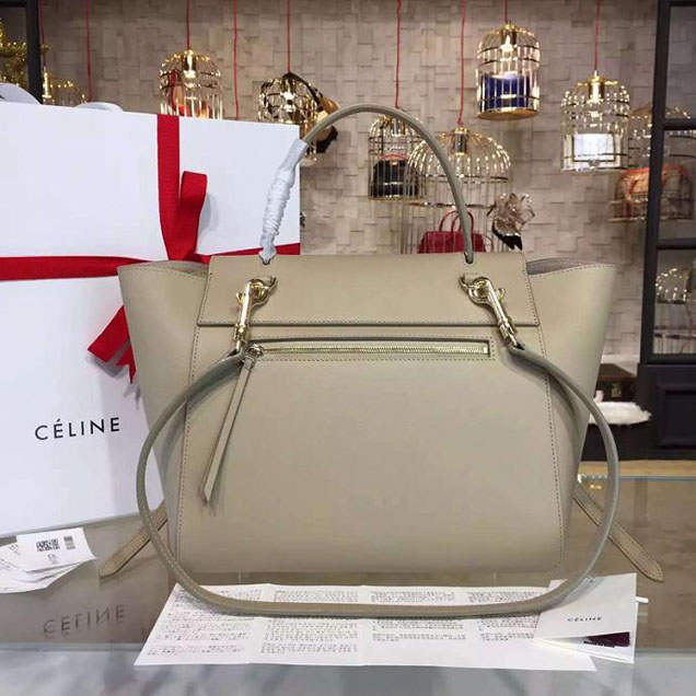Celine Belt Top Handle Mini Bag Grained Calfskin Leather Pre-Fall Winter 2016 Collection Sand