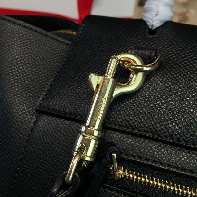 Celine Belt Top Handle Mini Bag Grained Calfskin Leather Pre-Fall Winter 2016 Collection Black